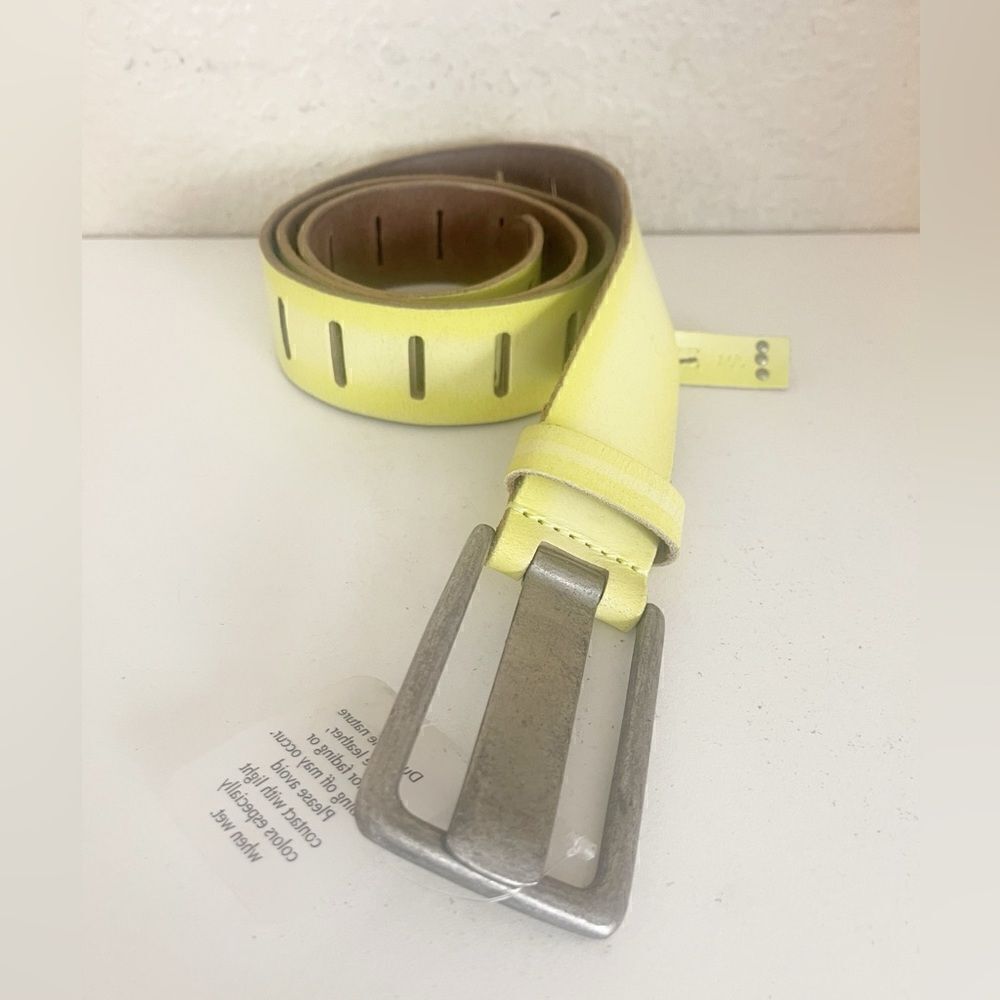 We The Free Jona Belt - yellow lime green Green S/M. New - Picture 4 of 8